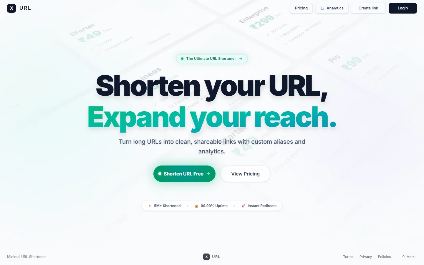 XURL — Modern Smart URL Shortener preview screenshot 1